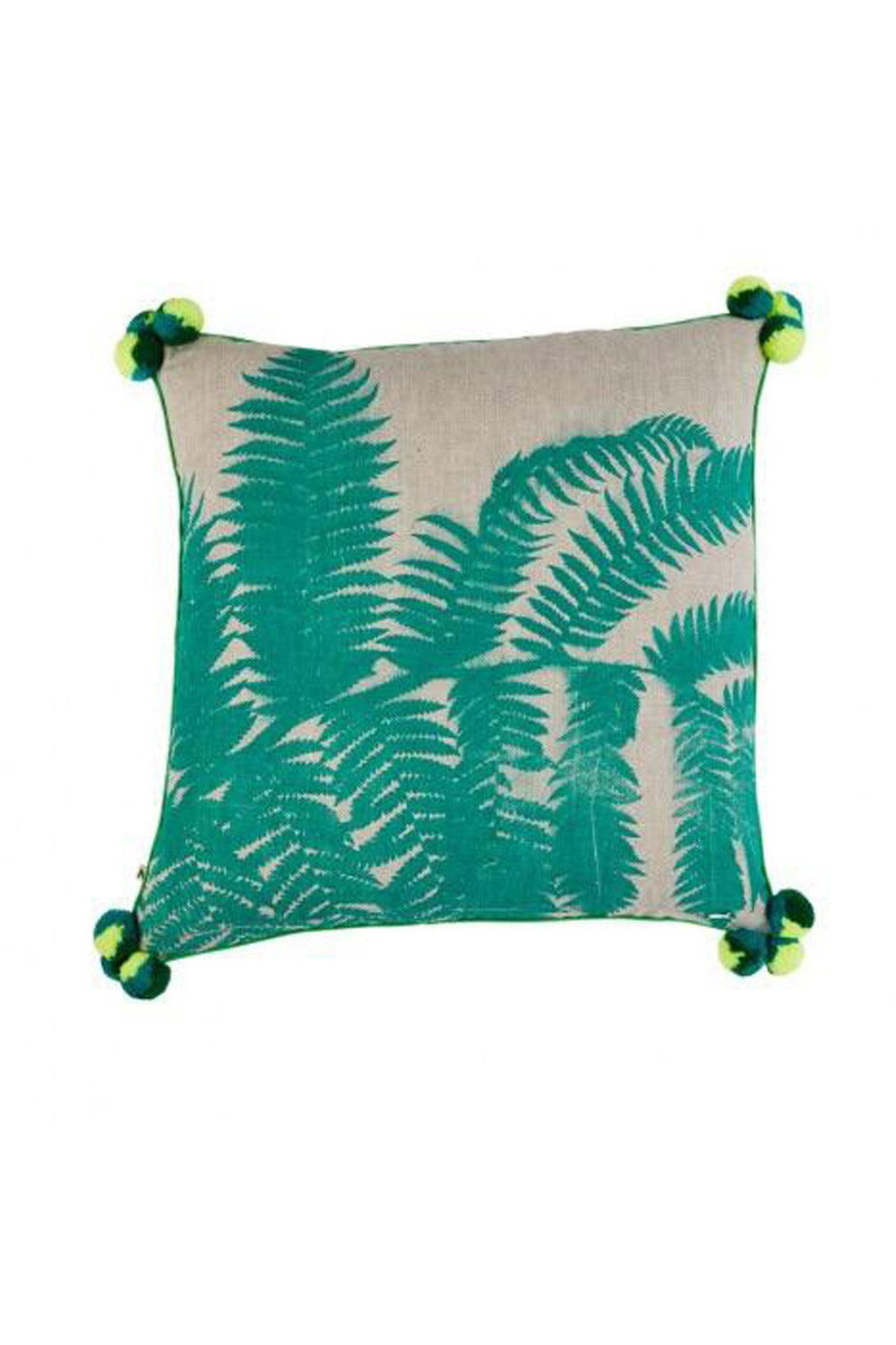 BONNIE AND NEIL FERN GREEN 60CM CUSHION