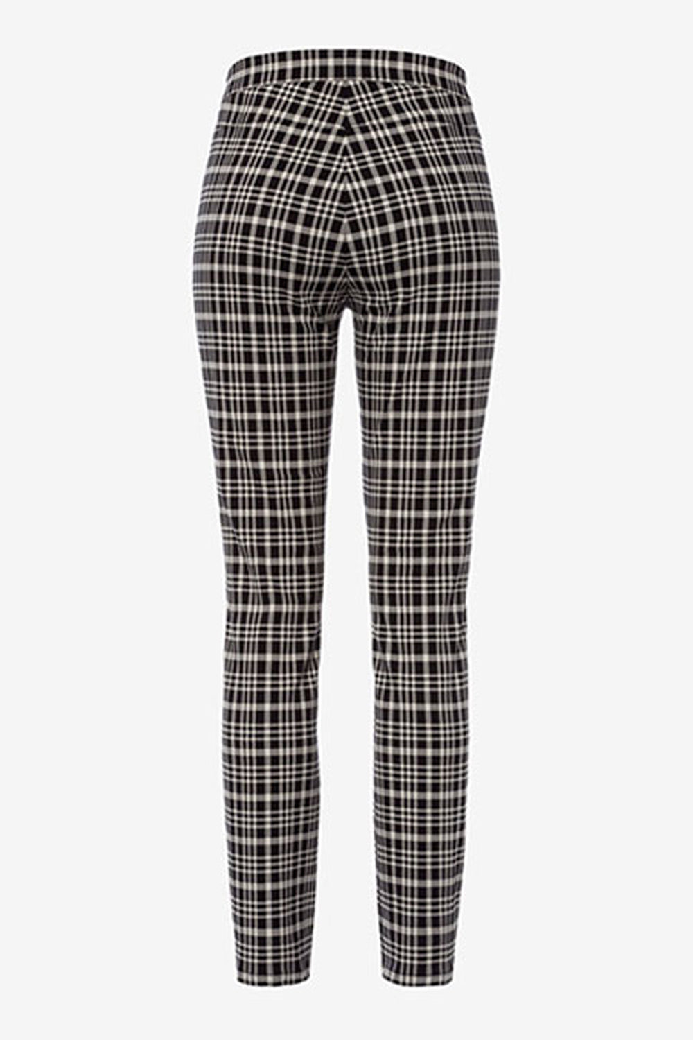 BRAX MILLS SKINNY LEG PANT BLACK/CREAM PLAID