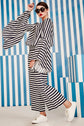 COOPER WORN WITH FLARE STRIPE TOP