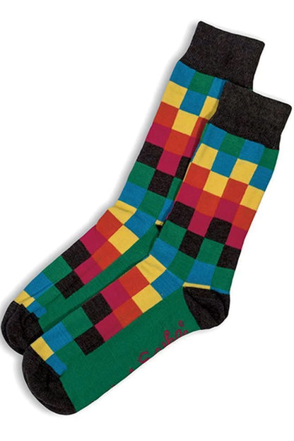 OTTO &amp; SPIKE DIFFUSE CHECK SOCKS