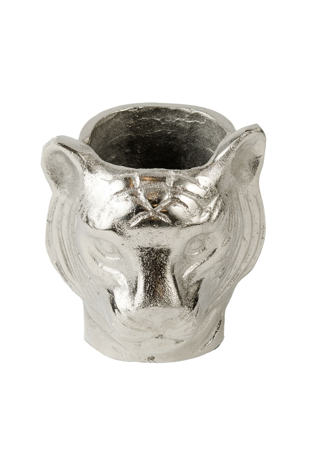 TIGER VASE RAW NICKEL