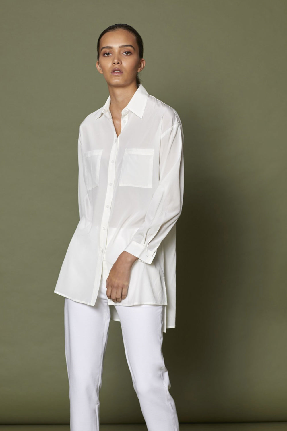 SABATINI POCKET SIDE SHIRT IVORY